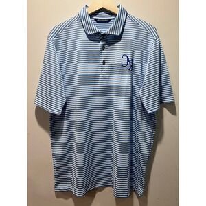 CUTTER & BUCK KANSAS CITY ROYALS MENS L BLUE upside-down embroidered logo Polo L